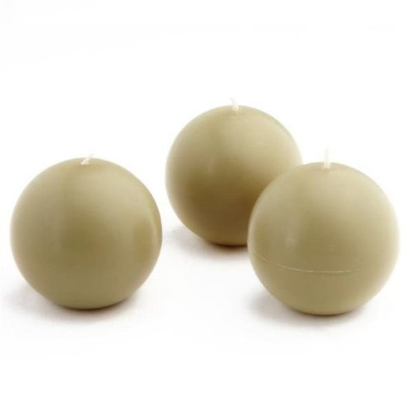 Jeco Jeco CBZ-021 3 in. Ball Candles; Sage Green - 6 Piece per Box CBZ-021